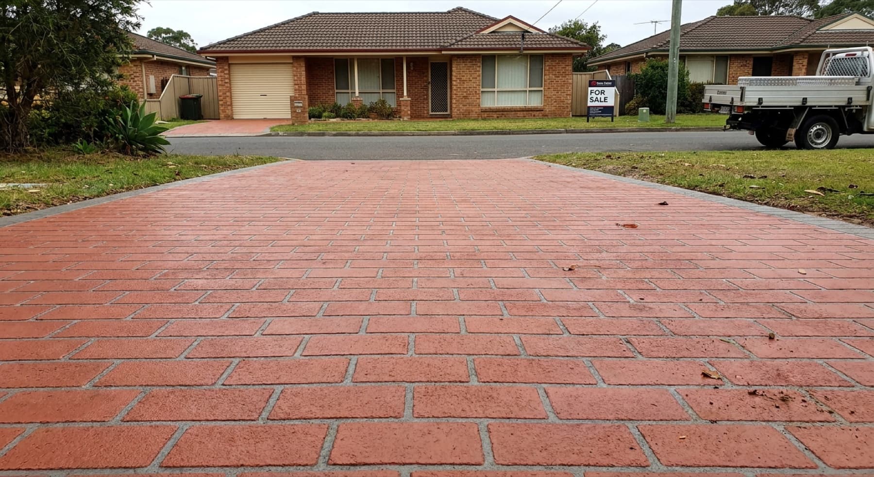Terracotta brick stencil finish